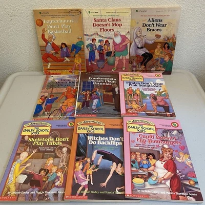 Lot 9 Vintage Bailey School Kids Paperback Book 1990s First Edition Genies Santa - Image 1 of 4