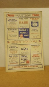 Tarjeta de puntuación oficial del Washington Baseball Club (Senators) de colección 1949 vs. Detroit - Imagen 1 de 11