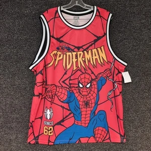 Marvel Comics Spider-Man 2 Sided men’s basketball 🏀 Jersey sz 2XL NWT - Picture 1 of 8