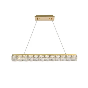 Valetta 36 inch LED linear pendant in gold - Picture 1 of 6