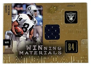 2009 UPPER DECK SPX JAVON WALKER GAME USED JERSEY WINNING MATERIALS /349 - Picture 1 of 2
