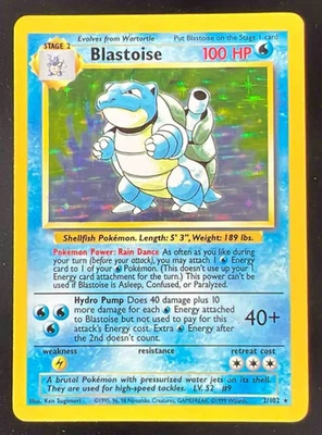 1999 Pokemon Set Unlimited #2/102 Blastoise Rare Holo - Image 1 of 2
