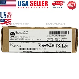 New Allen Bradley 1769-IA16 CompactLogix 16pt 120VAC Input SER A US Free Tax - Picture 1 of 1