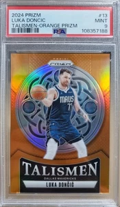 2024-25 Panini Prizm Luka Dončić #13 Talismen Orange Prizm /49 Dallas Mavericks - Picture 1 of 2
