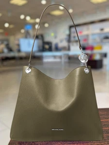 Bolso de Hombro Michael Kors Christina Mujer Grande Cuero Triple Refuerzo Oliva - Imagen 1 de 12