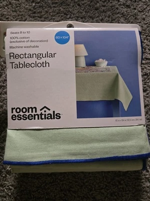 60x104 100% Cotton Machine Washable Tablecloth - Image 1 of 2