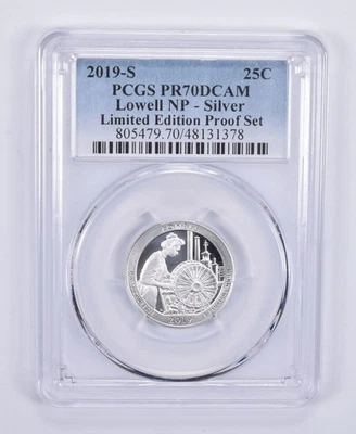 2019-S Quarter Silver Lowell NP Limited Edition Set PR70 PCGS *6777 - Image 1 of 4