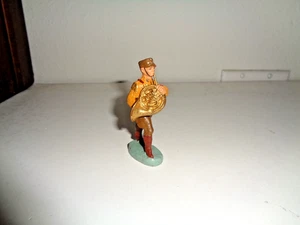 Elastolin 7.5cm Figure Marching Playing French Horn Lineol - Picture 1 of 3