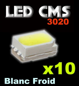 167/10# Led CMS 3020 WEISS 10 Stück white smd --2000mcd - Bild 1 von 1