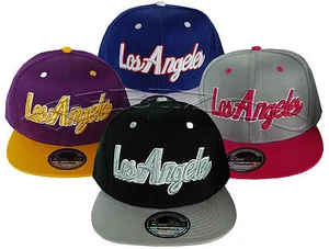 Gorra de béisbol Snapback Los Angeles retro vintage plana de hip hop pico - Imagen 1 de 3