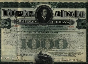 New York Central And Hudson River Railroad Company Anleihe Aktienzertifikat - Bild 1 von 2