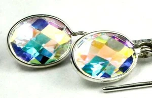 Orecchini a filetto in argento sterling 925, topazio nebbia mercurio, SE005 - Foto 1 di 4