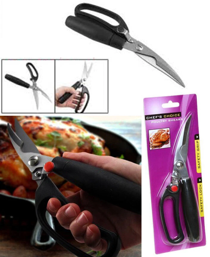 NEW CHEF'S CHOICE POULTRY SHEARS,STAINLESS STEEL CHICKEN/TURKEY KITCHEN SCISSORS - Image 1 of 2