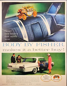 1961 Carrozzeria By Fisher Stampa Pubblicità General Motors Auto Famiglia Guarda Auto - Foto 1 di 6