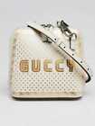 Gucci White Gold Leather Guccy Mini Crossbody Bag