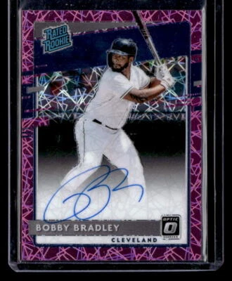 2020 Donruss Optic #RRS-BO Bobby Bradley Pink Velocity Auto Near Mint - Image 1 of 2