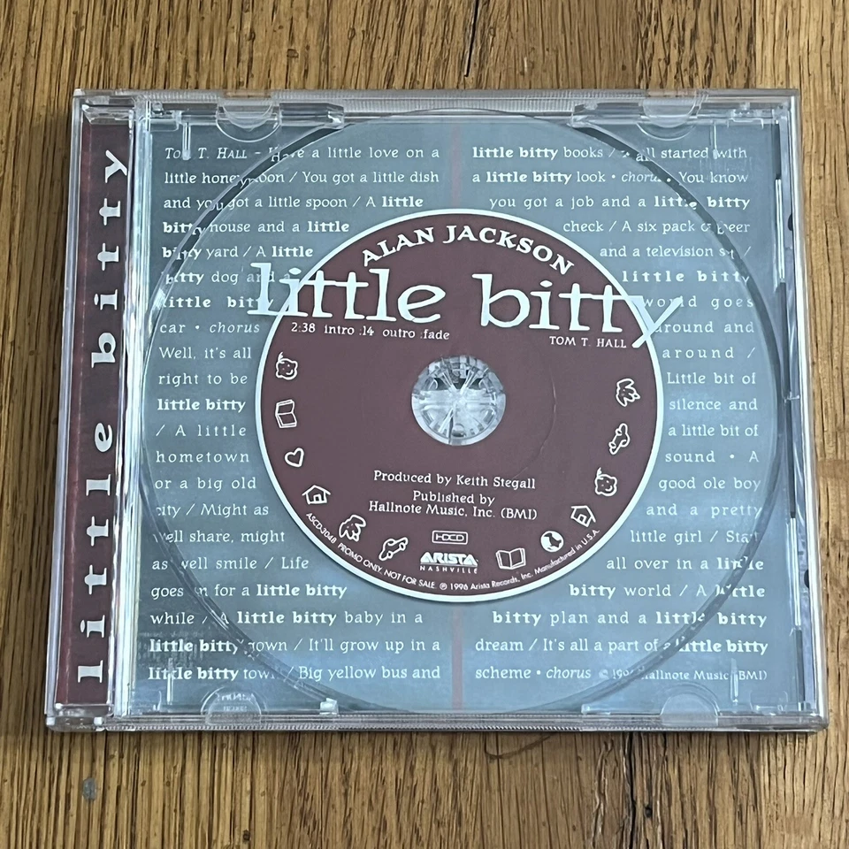 Alan Jackson Little Bitty Single CD Promo “Not For Sale” ASCD-3048 - Image 1 of 4