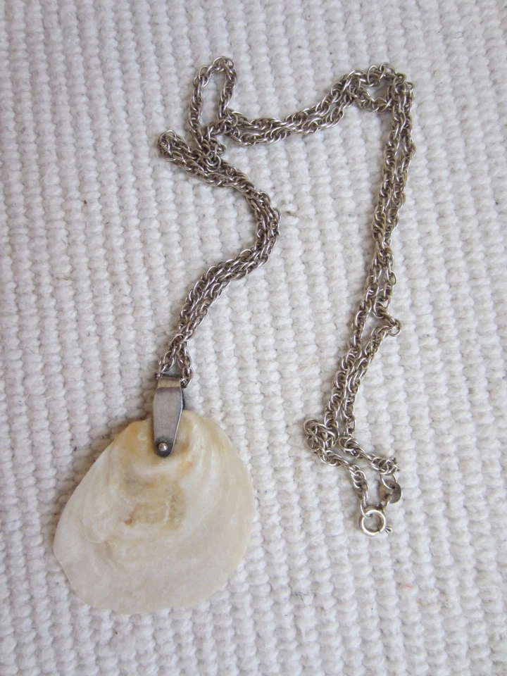 Collana a Catena in argento 925 con conchiglia provenienza Tarifa - Immagine 1 di 1