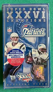NEW & SEALED - Super Bowl XXXVI Patriots Official VHS Video NFL Tom BRADY - Picture 1 of 3