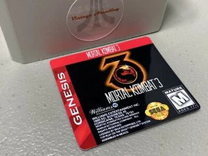 Mortal Kombat 3 (Sega Genesis) Ersatz Label - Bild 1 von 1