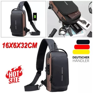 Herrentasche Brusttasche Crossbody Sling Bag Männer Schultertasche Umhängetasche - Bild 1 von 14