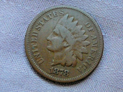 1878 1C Indian Head Penny Cent in VG Condition Cover