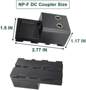 DC12-24V input For NP-F750 F550 Dummy Battery DC convertor for digital Atomos - Imagen 1 de 6
