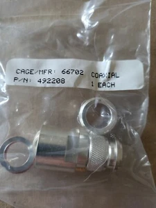 COXIAL COMP CORP PN 492207, NSN 5935002754417, NOS, Sealed pkg. - Picture 1 of 3