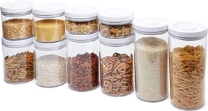 Amazon Basics 10-Piece Round Airtight Food Storage Containers for Kitchen Pantry - Picture 1 of 1