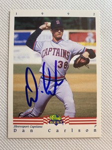 1992 Classic Best Dan Carlson #183 Auto Signed Autograph Giants