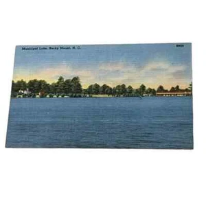 Postal Municipal Lake Rocky Mount Carolina del Norte lino B678 - Imagen 1 de 2