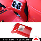 Rear Air Outlet Vent Frame Trim Fit For Hyundai Sonata 9 15-17 Red Carbon Fiber