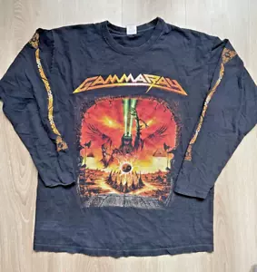 Gammaray T Shirt large Hellish Rock 2007-2008 Tour Black Metal Rock Band L/S Tee - Picture 1 of 12