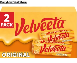 2 PACK - Velveeta Original Pasteurized Cheese Loaf - 32 oz (Total 64 oz) - Picture 1 of 8