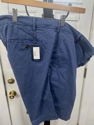 Peter Millar Crown 精制 9 英寸服装染色短裤蓝色 40 码全新 — 第 1/4 张图片
