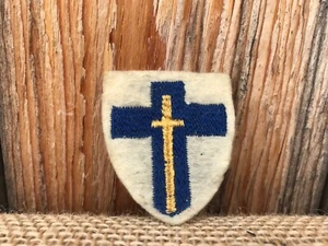 ANTIQUE IMPERIAL WAR BRITISH 2nd ARMY CROSS PATCH BADGE EB408 - Picture 1 of 2
