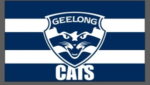 Geelong CATS FC flag 150cm x 90cm NEW - Picture 1 of 4
