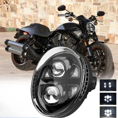 Ajuste para Harley Davidson VROD V-Rod VRSCA VRSCDX VRSCR LED Faro Lámpara Alta/Baja Foto 1 de 4