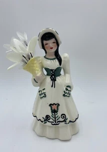 "Estatuilla de cerámica Florence vintage florero mujer holandesa Irene marcado 7""" - Imagen 1 de 10