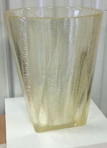 New Anna's Linen Bathroom Waste Basket clear sturdy decorative wave design - Picture 1 of 4