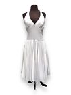 White Marilyn Monroe Halter Neck Dress size Medium - Ex Hire Fancy Dress Costume