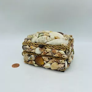 Caja de baratijas con tapa con bisagras de colección caja del tesoro playa océano - Imagen 1 de 11