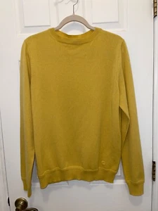 Gucci Golden Yellow Cashmere Crewneck Sweater Size XL Made in Italy GORGEOUS - Picture 1 of 8