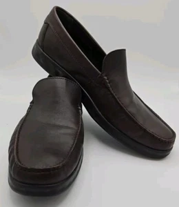 ECCO S Lite Leather Moccasin Mens 12-12.5 EU 46 Classic Slip On Shoes - Picture 1 of 8