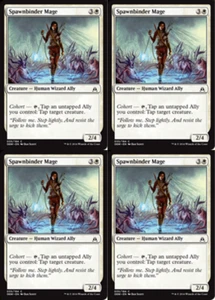 MTG 2016 SPAWNBINDER MAGO - CREATURA ALLEATA MAGO UMANO - CARTA MAGICA x4 copie - Foto 1 di 2