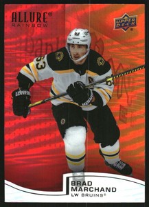 2021-22 Upper Deck Allure Rainbow Red Orange #R91 Brad Marchand