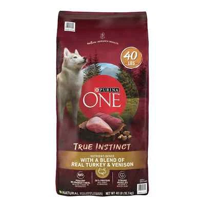 Purina ONE SmartBlend True Instinct Real Turkey & Venison, Dry Dog Food, 40 lbs. - Image 1 of 4