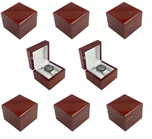 Premium Glossy Rosewood Watch Bracelet Pillow Jewellery Gift Presentation Box - Picture 1 of 6