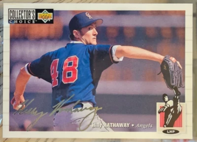 1994 Upper Deck Collector's Choice Silver Signature Hilly Hathaway #129 Angels - Image 1 of 2