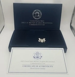 2002 US Military Academy Bicentennial CommemorativeCoin Silver Proof Dollar#2066 - Picture 1 of 4
